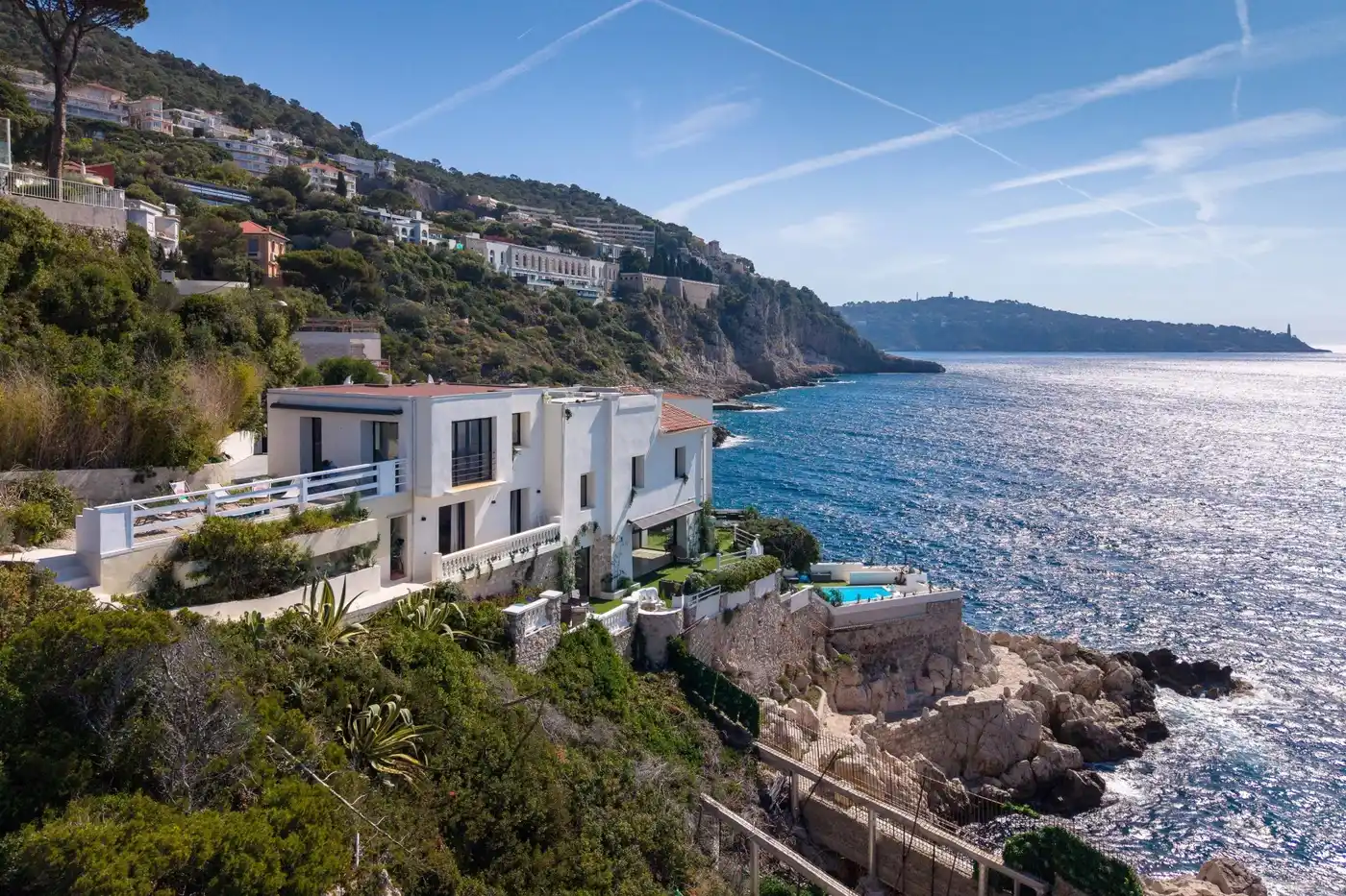 Image of Nice, French Riviera, exceptional waterfront villa overlooking the Mediterranean